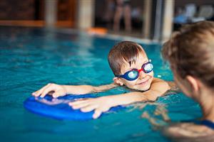 boy swiming
